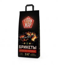 Древесно-угольные брикеты ГлавЖар, 3 кг